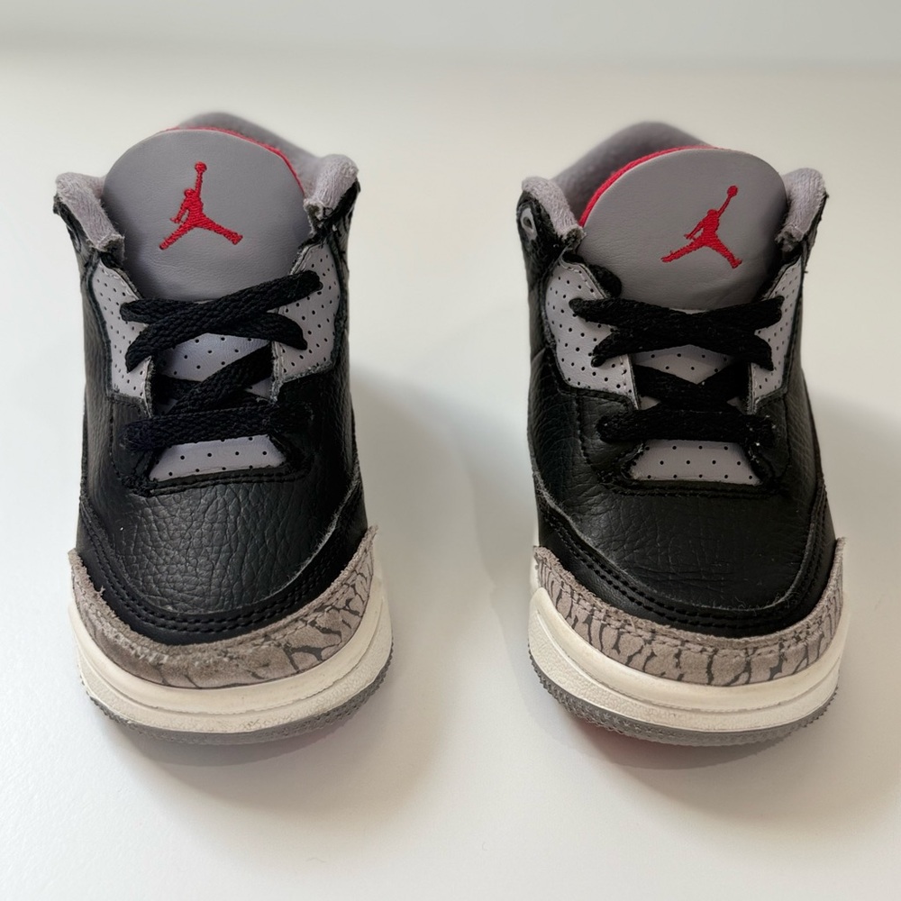 Jordan Toddler Black/Gray/Red Retro Basketball Sneakers